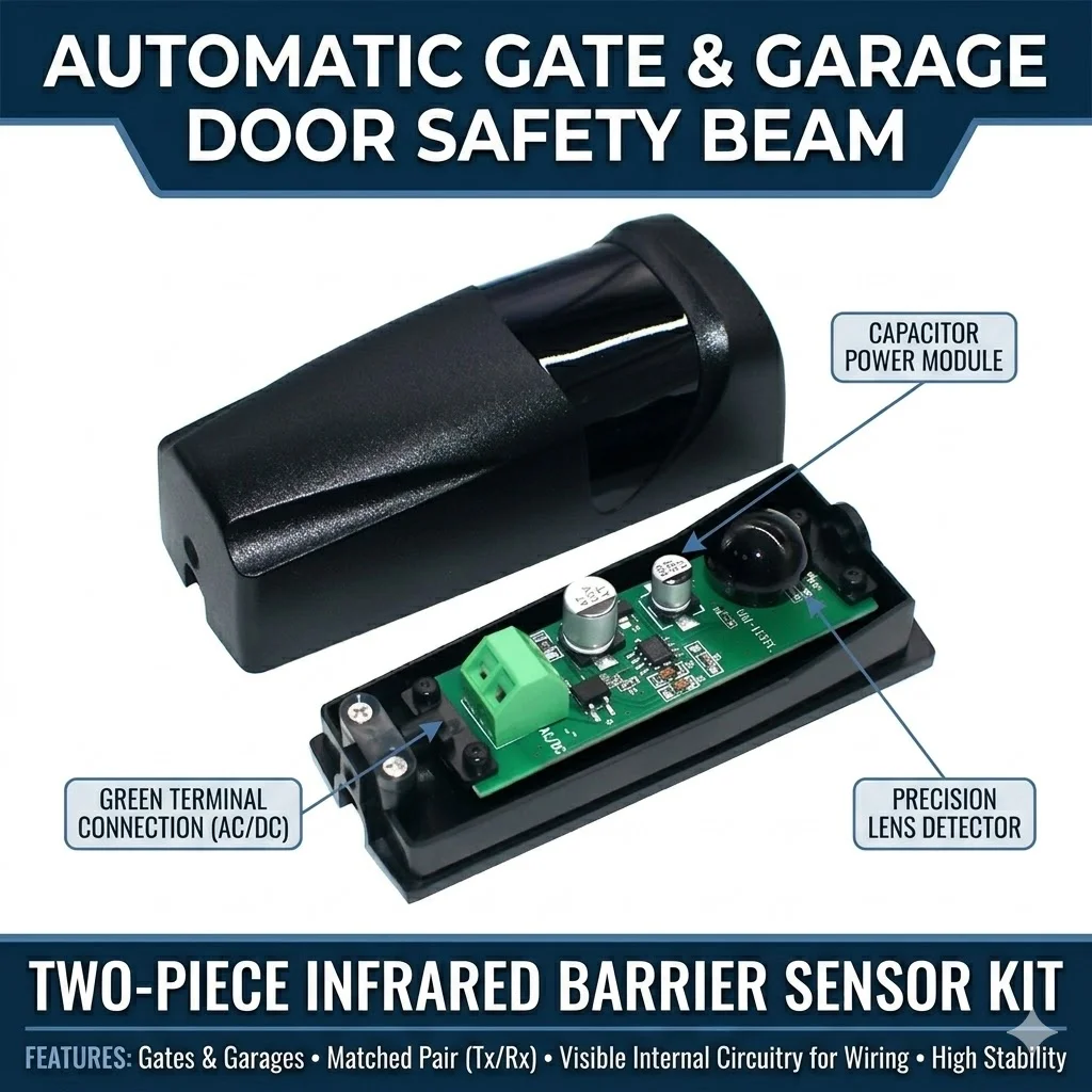 Barrier Infrared Beam Sensor Gate Garage Door  Infrared Sensor Detector Safety Beam Photocell For Gate Automatic