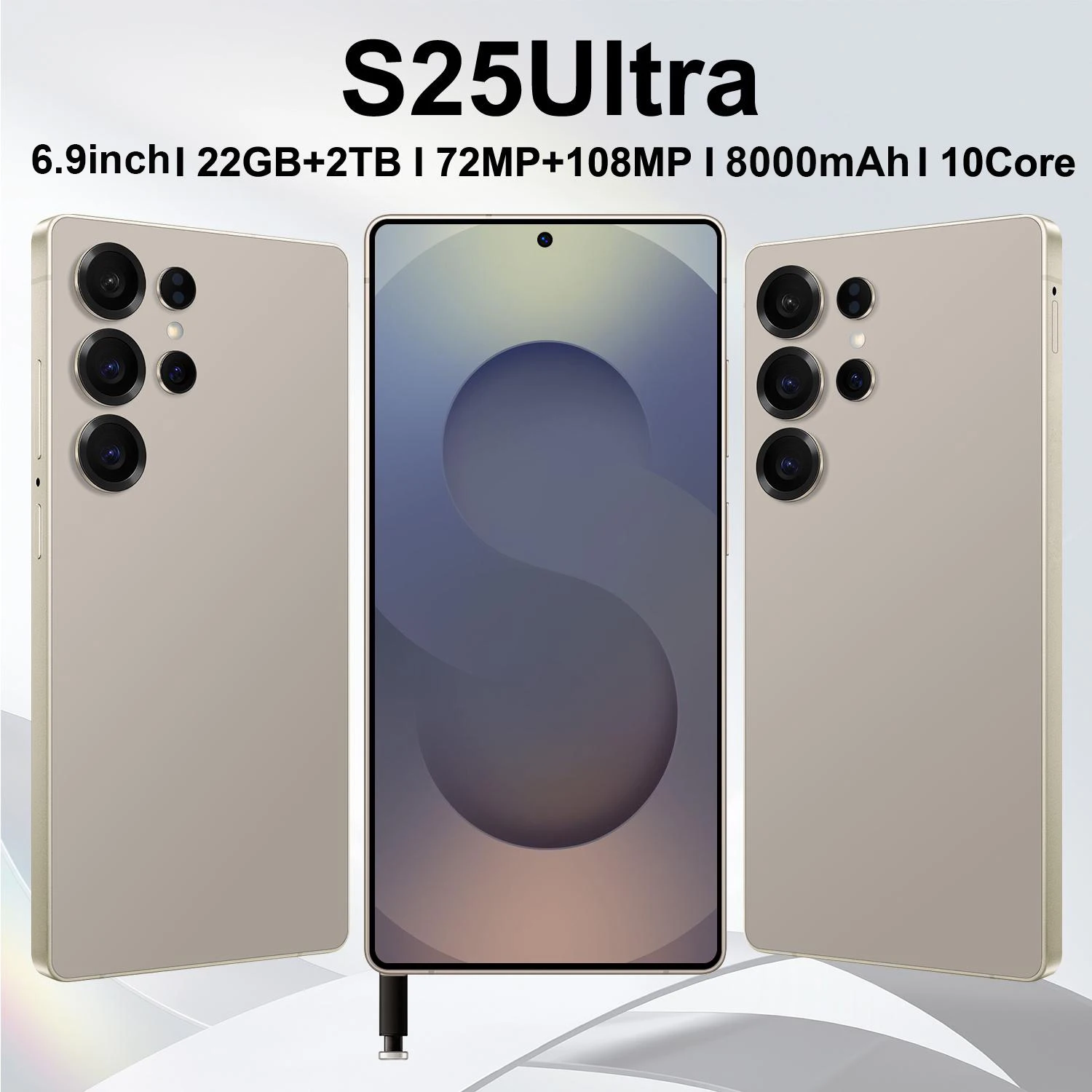 

S25 Ultra Mobile Phones 7.3 HD Screen SmartPhone Original 22GB+2TB 4G 5G Dual Sim Celulares Android Unlocked 8800mAh Cell Phone