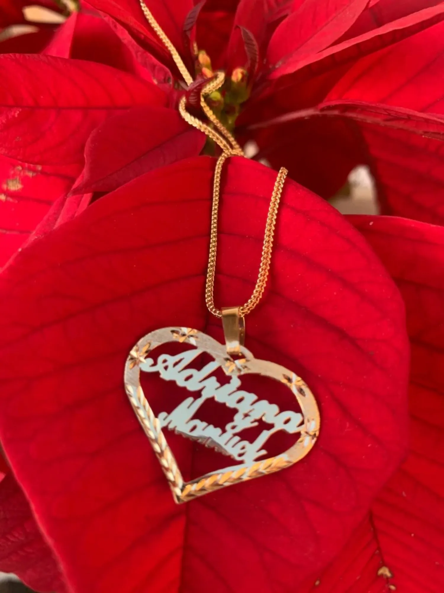 

Custom Two Name Couple Necklace Gold Plated Silver Choker Custom Heart 2 Names Pendant Necklace Personalized Gift For Women