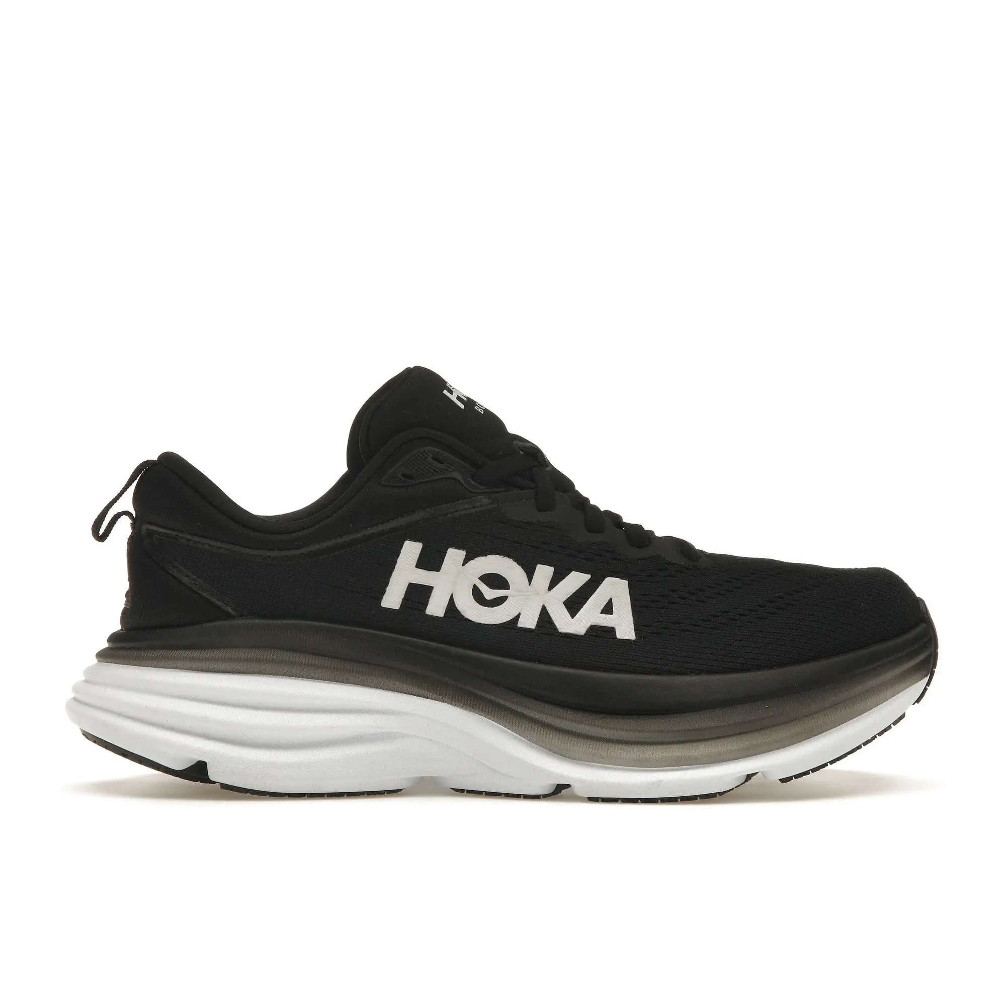 HOKA Bondi 8 Black White Women Sneakers 1127952-BWHT: รองเท้าผ้าใบผู้หญิงที่ออกแบบมาเพื่อความสบายตลอดวัน