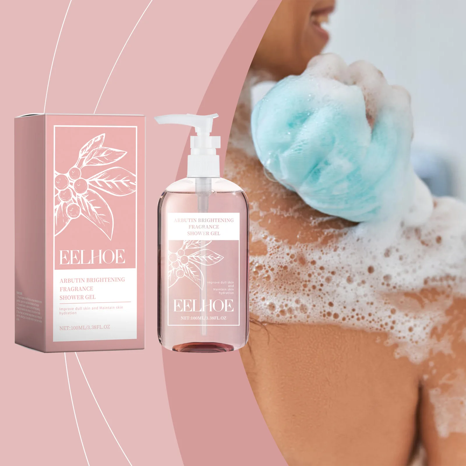 

Eelhoe 100ml Arbutin Shower Gel Fresh Skin Gentle Fragrance Exfoliating Clean Keratin Nourish Skincare Arbutin Shower Gel