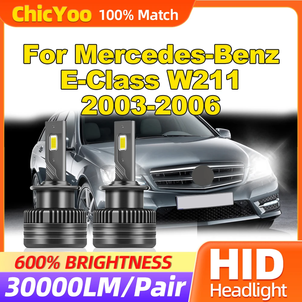 

120W HID Xenon Headlamp Bulbs 30000LM Auto Lights 6000K White Xenon Lamps For Mercedes-Benz E-Class W211 2003 2004 2005 2006