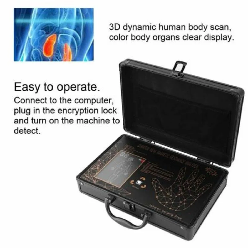 Palm Touch Quantum Analyzer Machine Magnetic Resonance Body Scanner Analyzer Health Detector Full Body Analysis Sub-Health Test