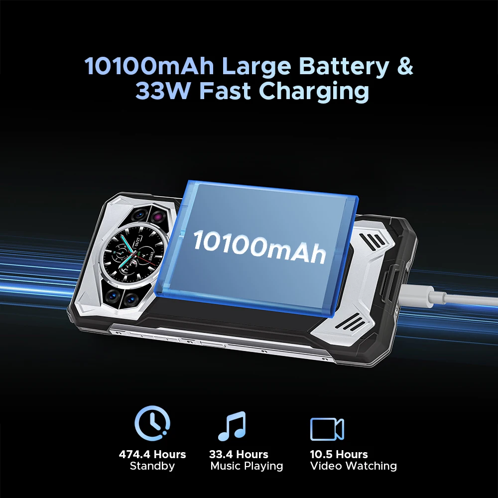 الإصدار العالمي DOOGEE S200 5G هاتف متين 6.72 "120 هرتز عرض 12 جيجابايت 256 جيجابايت 100MP AI الكاميرا الرئيسية 10100 مللي أمبير بطارية NFC الهاتف الذكي