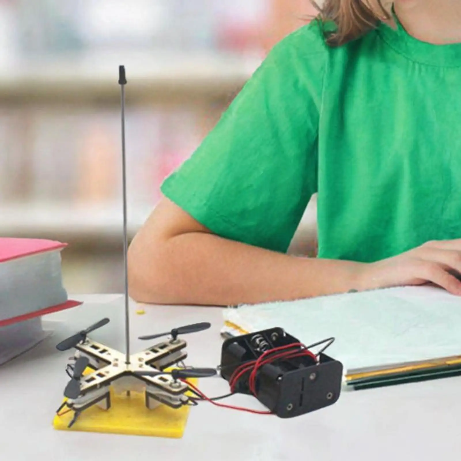 Crianças montado drone brinquedo com interruptor haste 3d de madeira helicóptero elétrico brinquedo kit para auxiliares de ensino casa escola presente meninos meninas