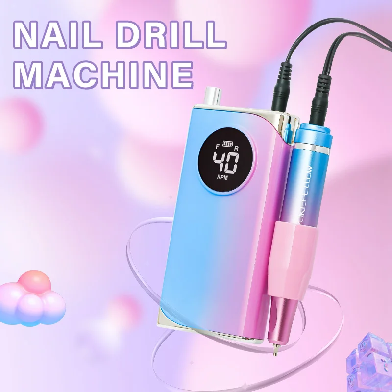 40000RPM Nail Drill Machine High Torque Nail Sander Rechargeable Nail Equipment Professional Nail Art Salon Manicure Machine