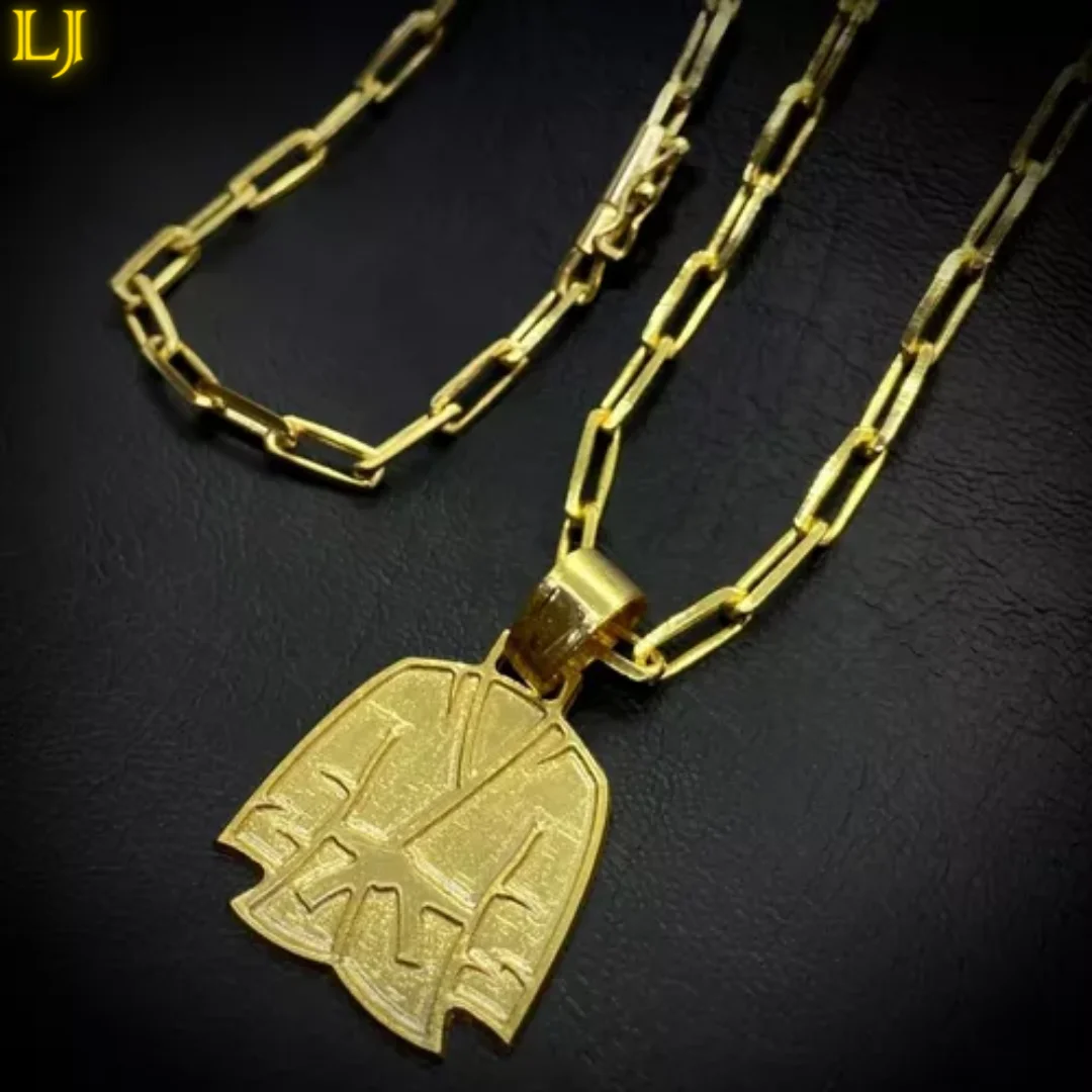 Ancient Coin Pendant®Kimono Black Band M/G-Eternal guarantee in color! Nordic Gold Men's 18K Moed Plated Pendant