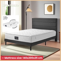 Urban Luxe mattress 140x200x25 cm 7-zone cold foam box pocket spring core strength class H3 polyester fiber (polyester)