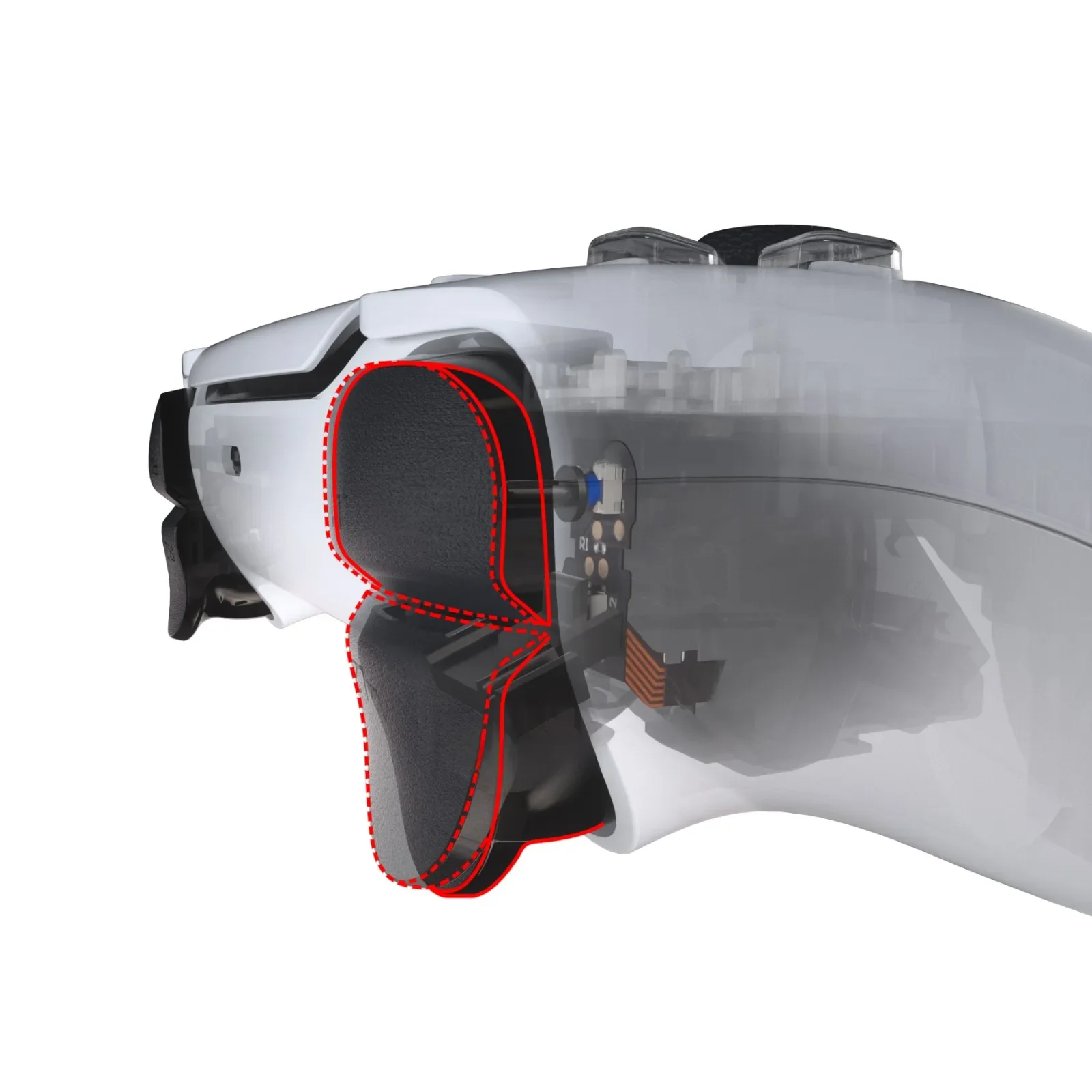 eXtremeRate Version Tactile Kit de déclenchement de cheveux Clicky boutons d'épaule Kit de clic de souris pour contrôleur PS5 BDM-010 et BDM-020