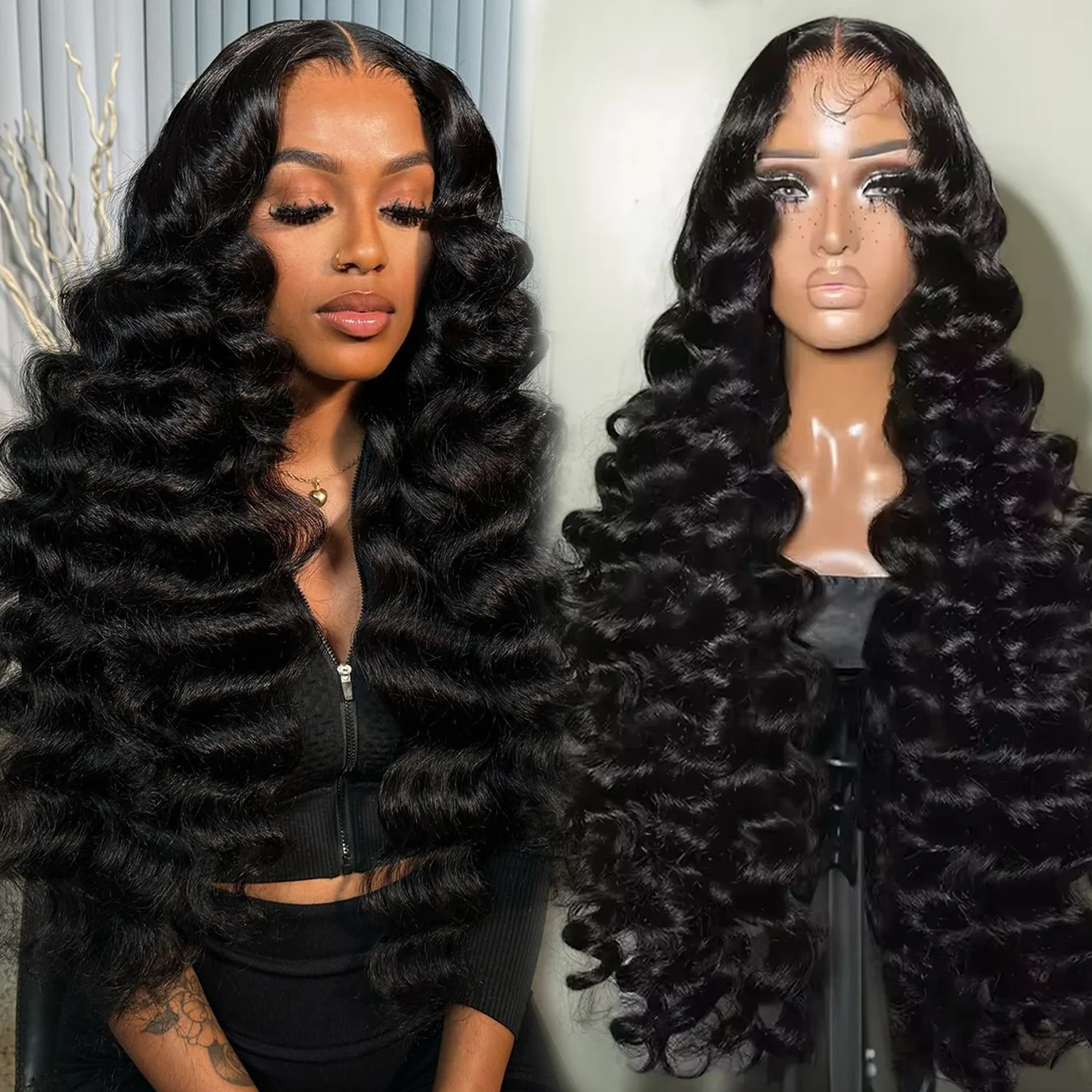

40 Inch Lace Frontal Wigs Human Hair 13x4 13x6 Loose Deep Wave Brazilian Human Hair Lace Front Wigs Pre Plucked Natural Hairline