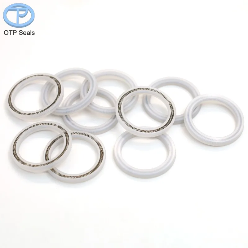 

Spring seal Ring for Shaft UHMWPE seals ultra high molecular weight polyethylene Slant Stainless Steel Spring Factory Customized