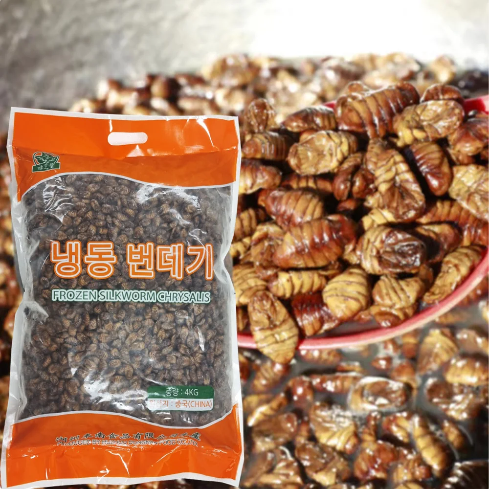 4 kg of frozen pupae Silkworm (larvae)