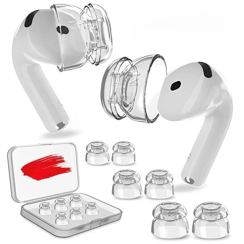Nouveau Transparent suppression du bruit physique écouteurs couvre casquettes pour Apple AirPods 4 3 anti-dérapant remplacement écouteurs capuchon embouts