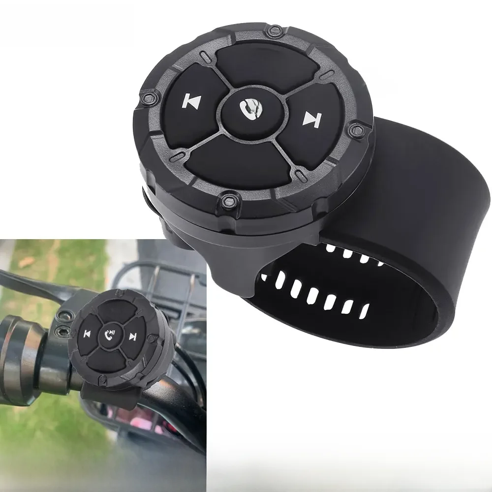 AliExpress MAIMEIMI AD 5 Key Wireless Remote Controller Button Helmet Earphone Motorcycle Bike Handlebar Car Steering Wheel Control Media