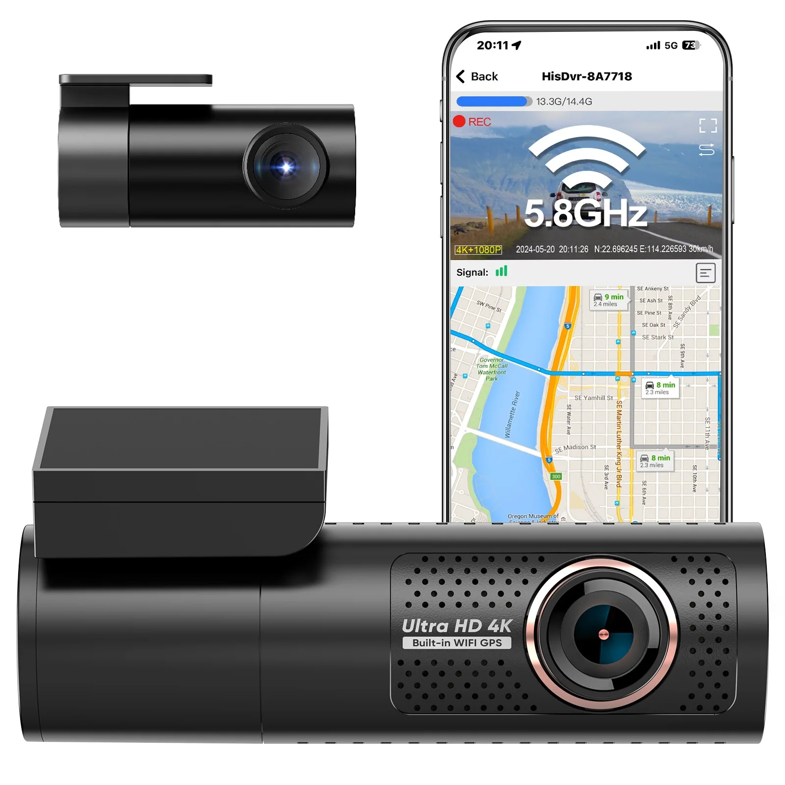 

NOYAFA V59 4K Dash Cam Car DVR 170° FOV Night Vision dash Camera Recorder 24H Parking Monitor WIFI & App Black Box Accsesories