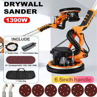 9-inch Electric Drywall Sander 225MM Wall Grinding Machine Putty Dustless selfvacuum LED Long Rod Polishing Sand Paper Machine