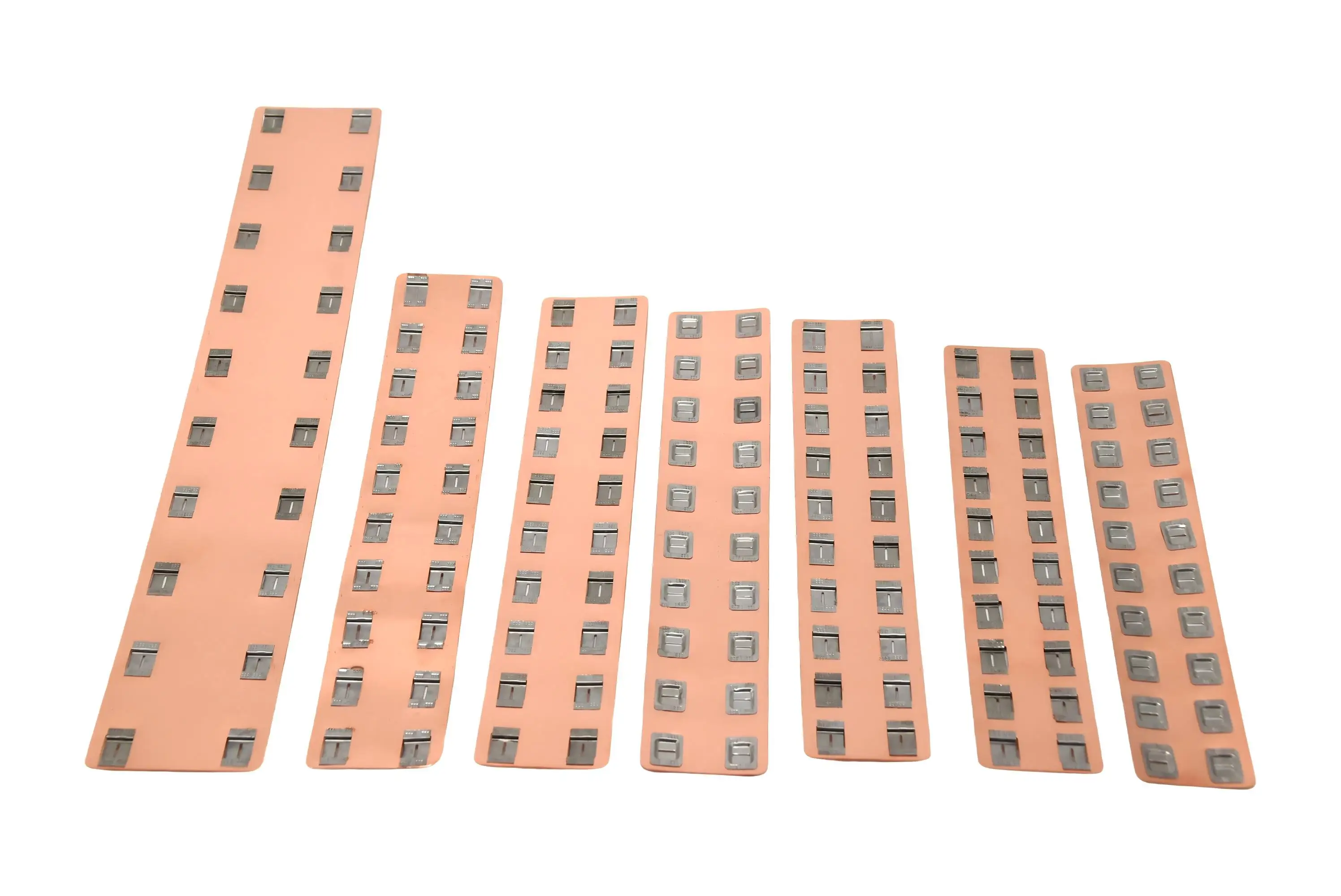 Copper Bus Bar With Insulation, 18650 21700 32700 2*10P Square Spacer Copper Busbar For Lithium Battery Insulators Connector