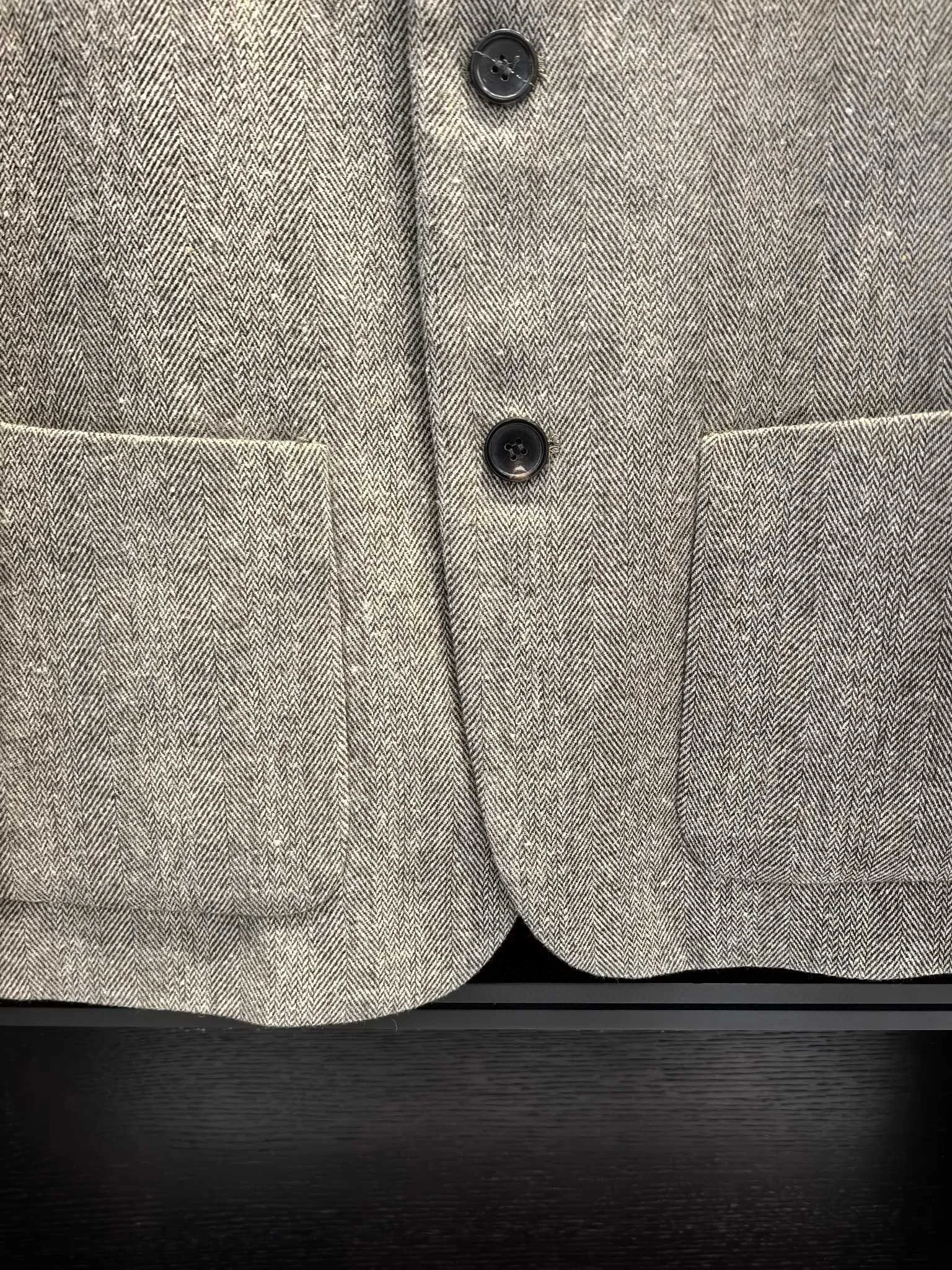 سترة بدلة نسائية ذات طية صدر السترة من الصوف بنمط المال القديم لخريف وشتاء