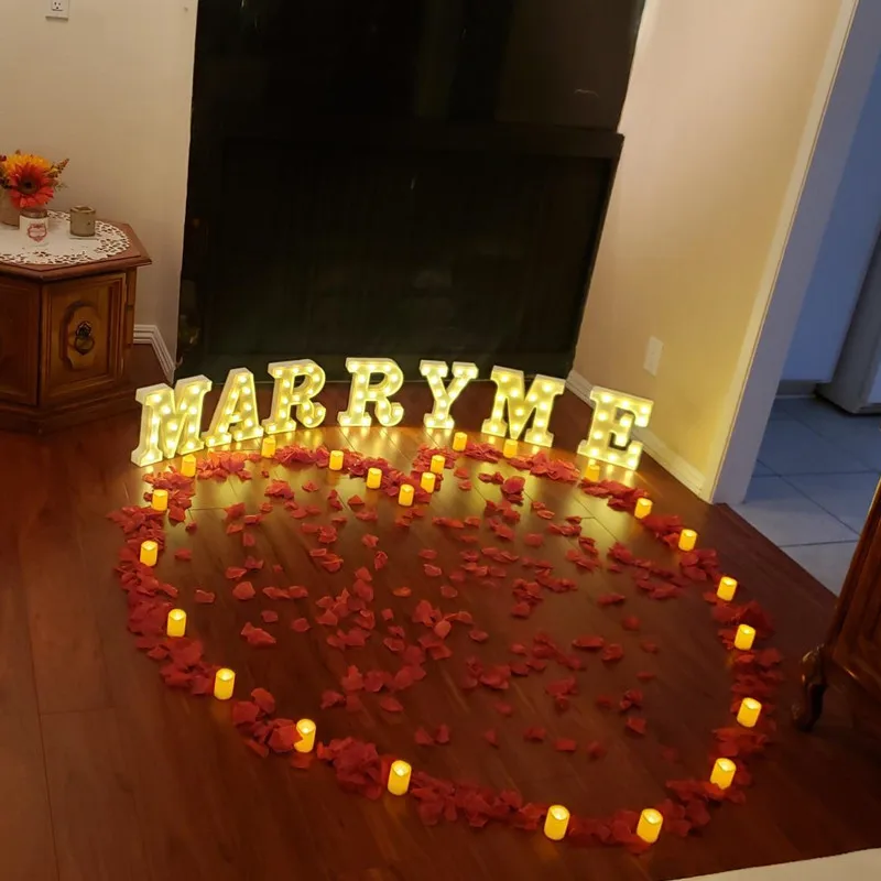 

Led Alphabet Letter for Home Party Birthday Wedding Decoration Proposal Scene Decoration Light up Marquee Letter Lights Sign