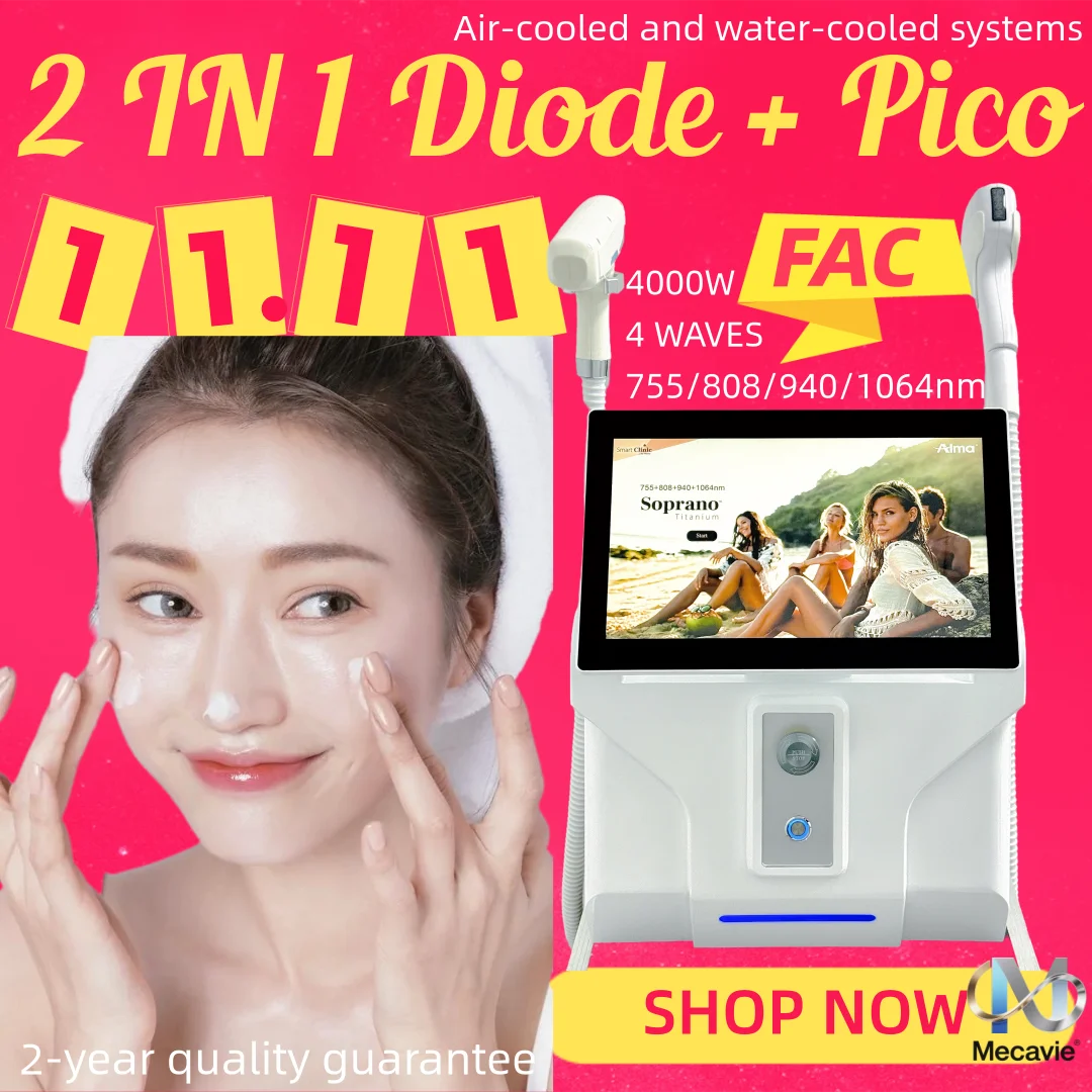 

Новый лазерный аппарат Soprano Ice Diode & Pico 2-в-1 (755, 808, 940, 1064 нм, 4000 Вт) для безболезненного перманентного удаления волос и удаления татуировок