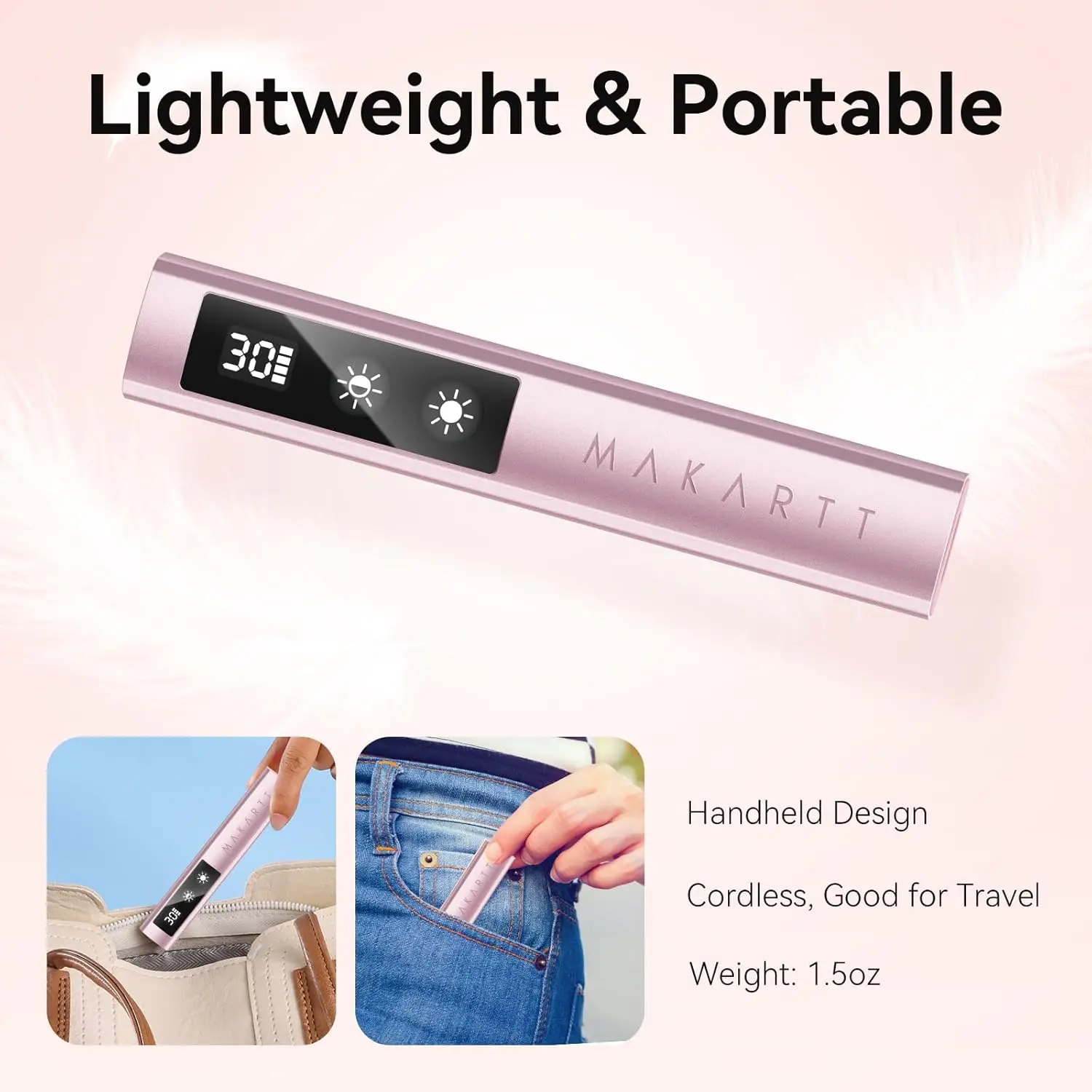 Handheld UV-nagellamp met pijnloze modus: draagbare Flash Cure-lamp voor snel uithardende gellaknagels Tips en lijm Nail Art Light