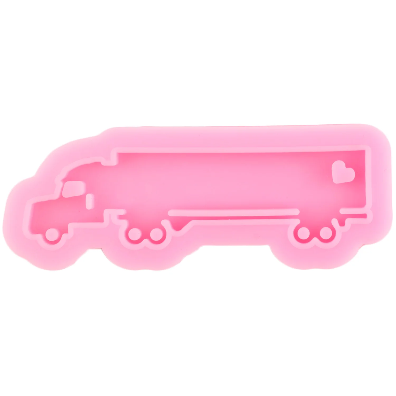 DIY Bus Tractor Silicone Keychain Mold Truck Van Pendant Resin Clay Molds Decoration Jewelry Epoxy Casting Making Moulds