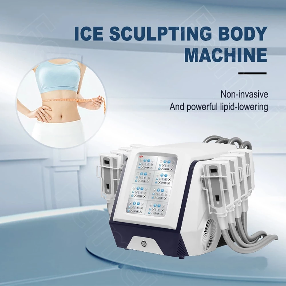 

2024 Professional Weight Loss Machine For Remove Fat 8 Handles Diamond Ice Cryo Pads Cold Body Sculpting Criolipolisis Equipment