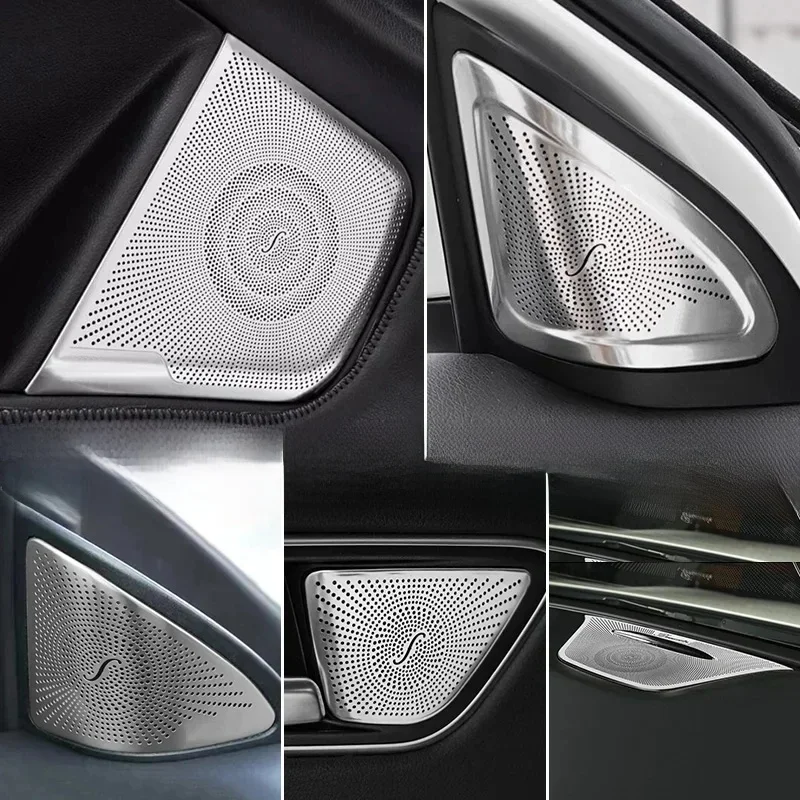 Pour mercedes-benz A CLA GLA classe W176 X156 C117 haut-parleurs de porte de voiture en acier stéréo décorer couverture haut-parleur revêtement d'habillage