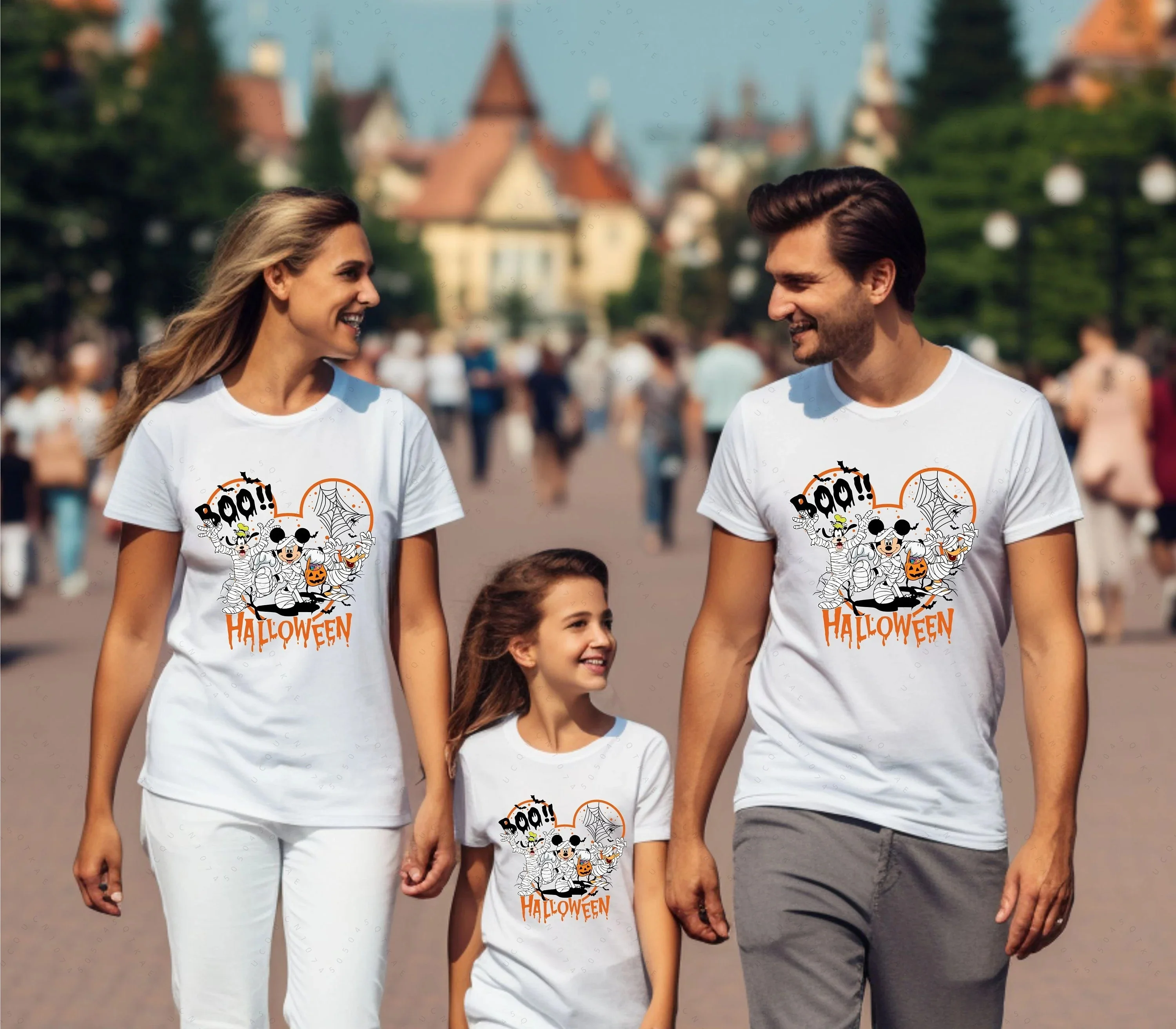 

Boo Halloween Atmosphere Family Top Mickey Match Family Personalized Halloween Shirt Disney World Tour Mom Dad Girl Boy T-Shirt