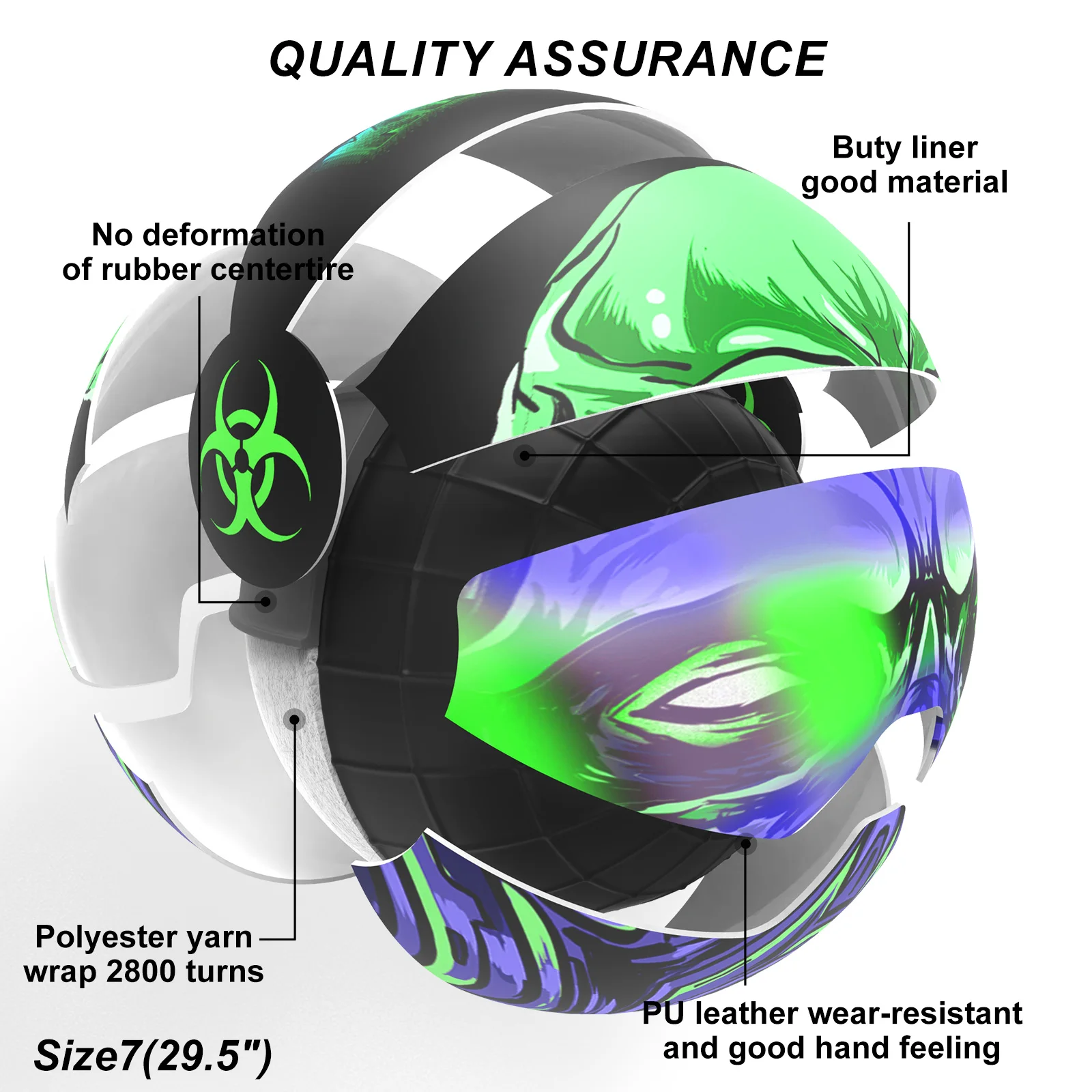 Kuangmi Unique Street Basketball, Men's Official Size 7 29.5 inches, Suitable for Outdoor and Indoor Basketball Games,KMbb608AA