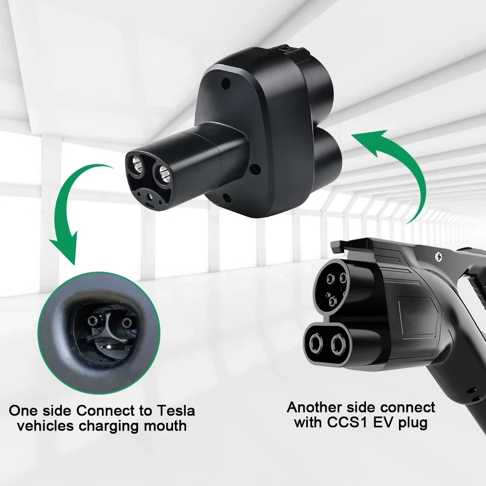 ANVISTER 400A CCS1 to NACS EV Charger Adapter DC 250KW Compatible With Model 3 Y S X Fast Charge For Tesla with CCS1 Charger