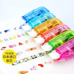 Cartoon Floral Sticker Tape Pen Notebook Diary Decoration Funny Kids Stationery Correction Tape Diary Stationery School Supply