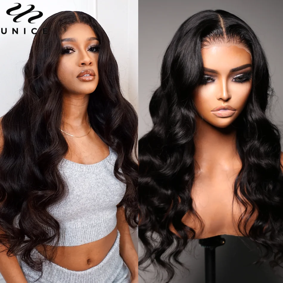 UNice Hair Pre Everything 7x5 13x4 Body Wave Wig Pre Cut Pre Bleached Glueless Wig Human Hair Ready To Wear 26 Inch 150% Density