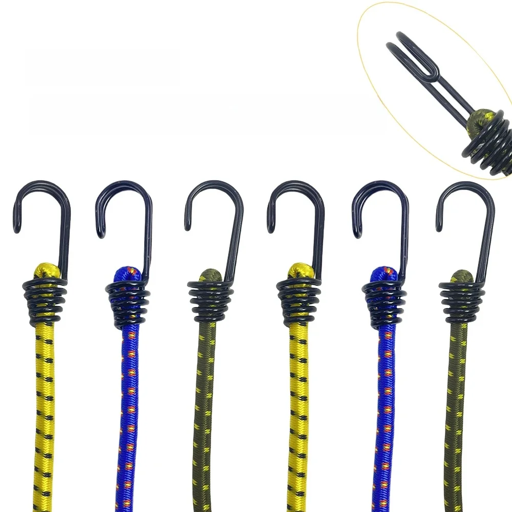 6-częściowy zestaw elastycznych sznurków bungee do wiązania sznurka do bagażu o wysokiej elastyczności do rowerów do wiązania i samochodów kempingowych, opaska do sznurka bungee — zdjęcie 2