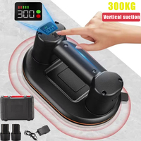 Intelligent Display Industrial Grade Electric Vacuum Suction Cup 300KG Load Heavy Duty Granite Tile Glass Lifter 3600mAh Battery