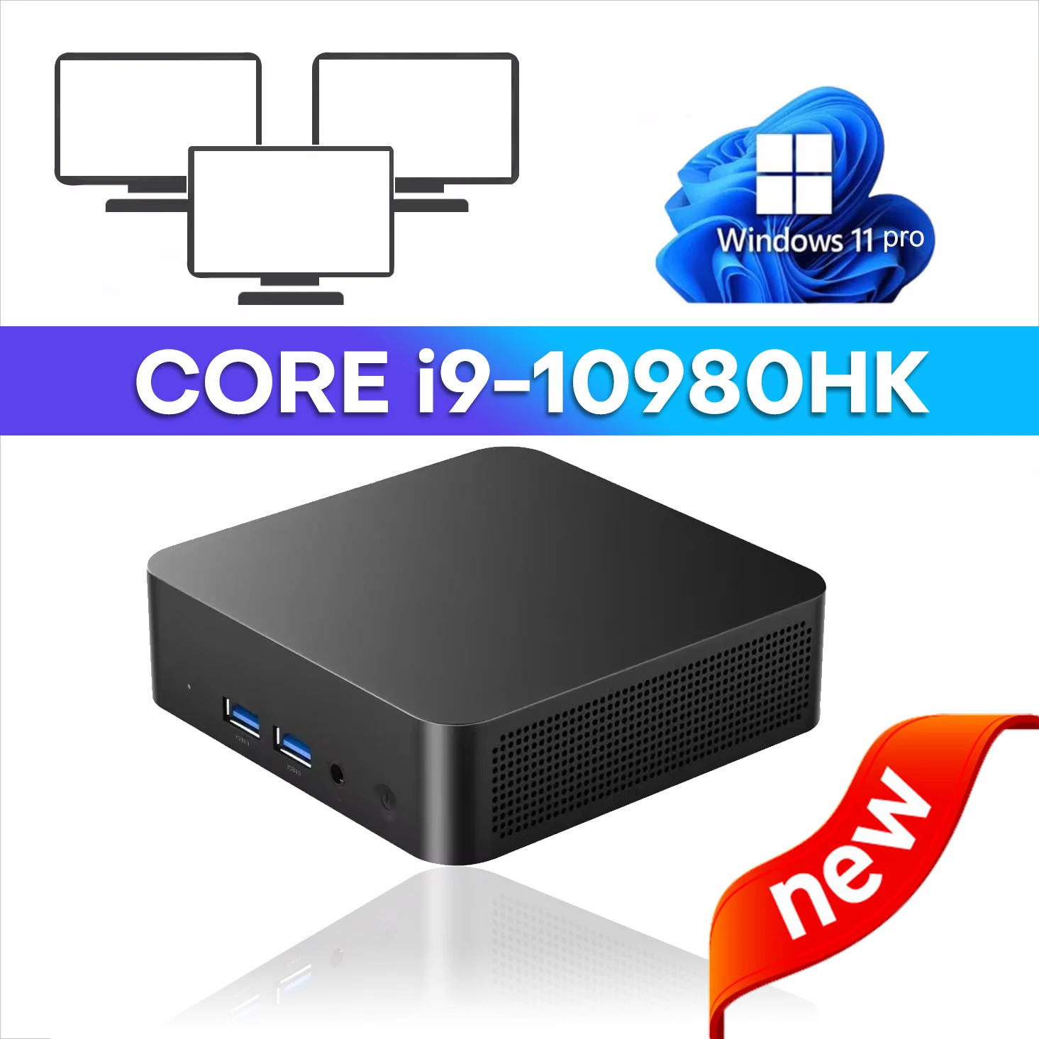 Draagbare Mini PC Intel Core I9 10980HK/8950HK/i3-6100U Computer Windows 11 Pro 16GB 1TB 2TB Gaming PC WiFi6 BT5.2 USB3.0 Mini Desktop PC