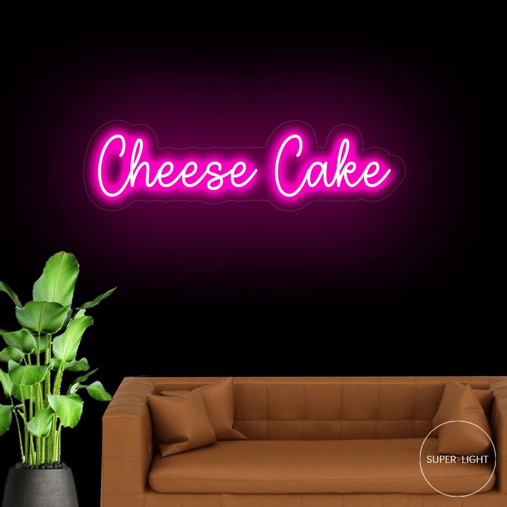 Cheesecake Cafe Open Restaurant Business Coffee LED Light Neon Sign Cake OPEN Light Sign Store Shop Neon Sign Decoration Lights