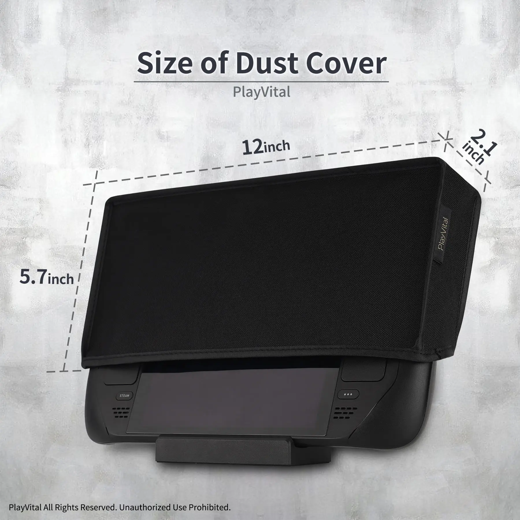 PlayVital Soft Neat Lining Dust Cover for Steam Deck LCD and OLED, Anti Scratch Dust Proof Cover Sleeve Protector Dust Guard