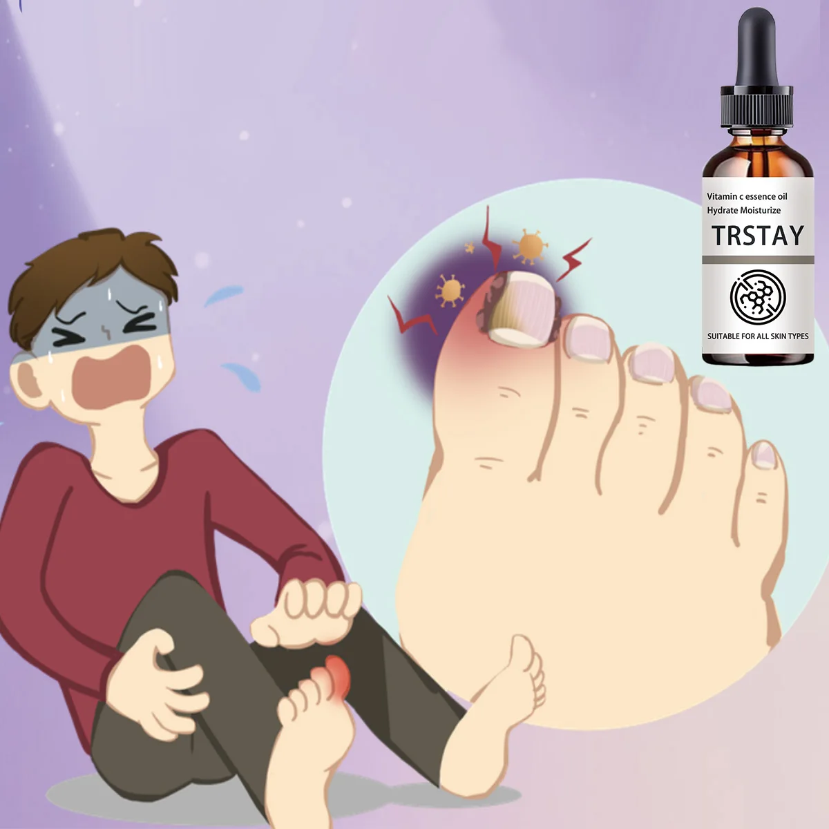 TRSTAY 50ml Keratin Nail Oil บํารุงซ่อมแซมความเสียหายชุ่มชื่นดูแลเล็บ