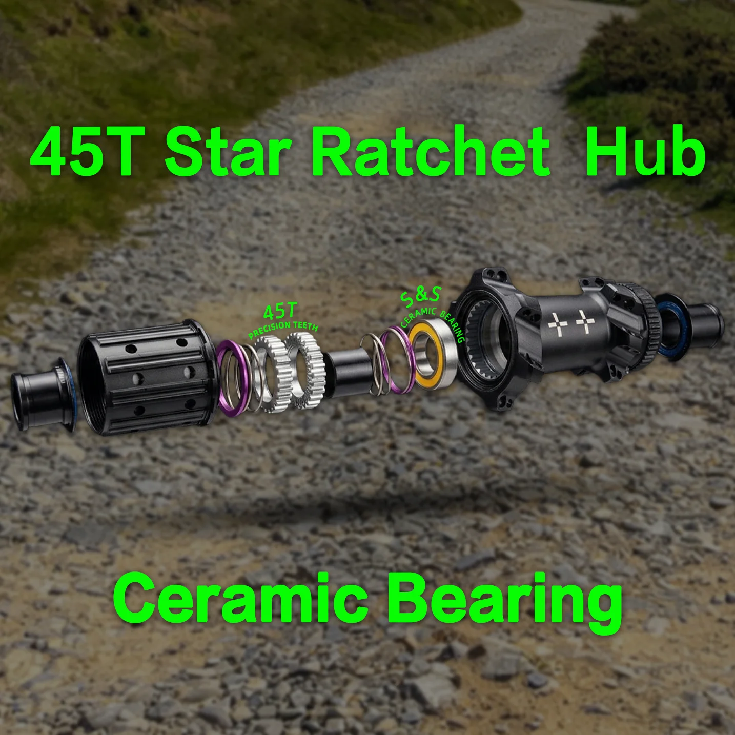 10PLUS E Series 45T Star Ratchet Hub Ceramic Gravel Carbon Wheels 700C Disc Brake Tubeless Ready Center Lock Pillar Spokes