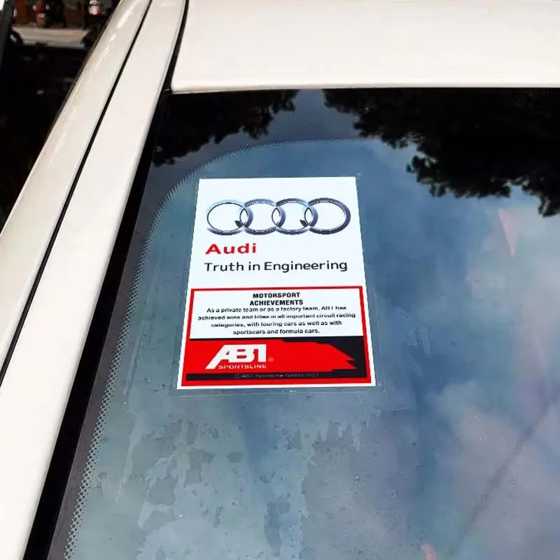 Auto Standard Aufkleber Im Auto Elektrostatische Aufkleber Für Audi Zubehör S6 S4 S5 S7 TT B8 8P 8V RS5 RS6 Q5 Q7 Auto Windschutzscheibe Logo