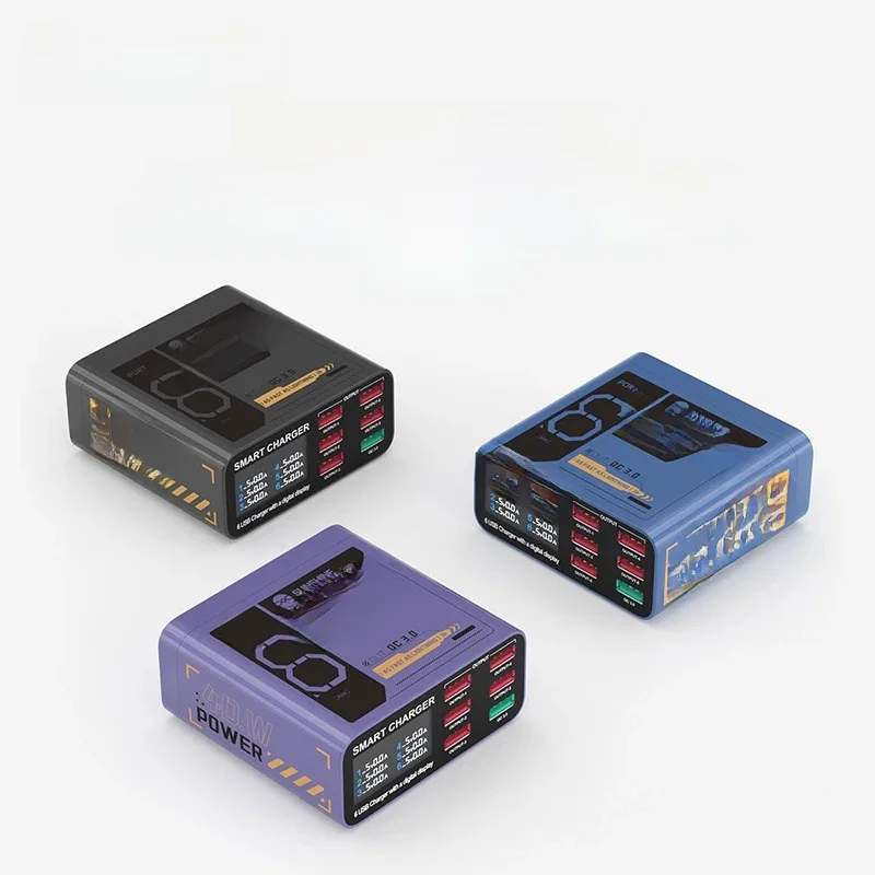 SUNSHINE SS-304Q Affichage numérique USB 6 ports Charge rapide QC3.0 Charge rapide Compatible avec plusieurs appareils