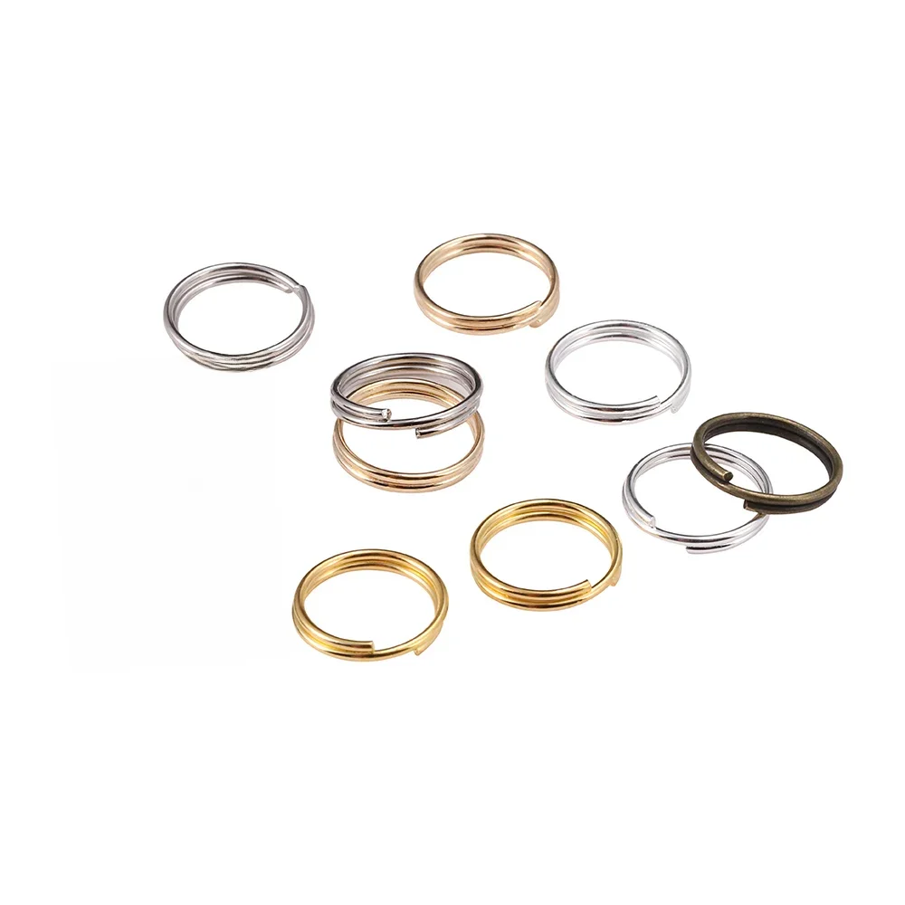 20-200 Teile/beutel 4-25mm Öffnen Sprung Ringe Doppel Loops Split Ringe Anschlüsse Für Diy Schmuck,