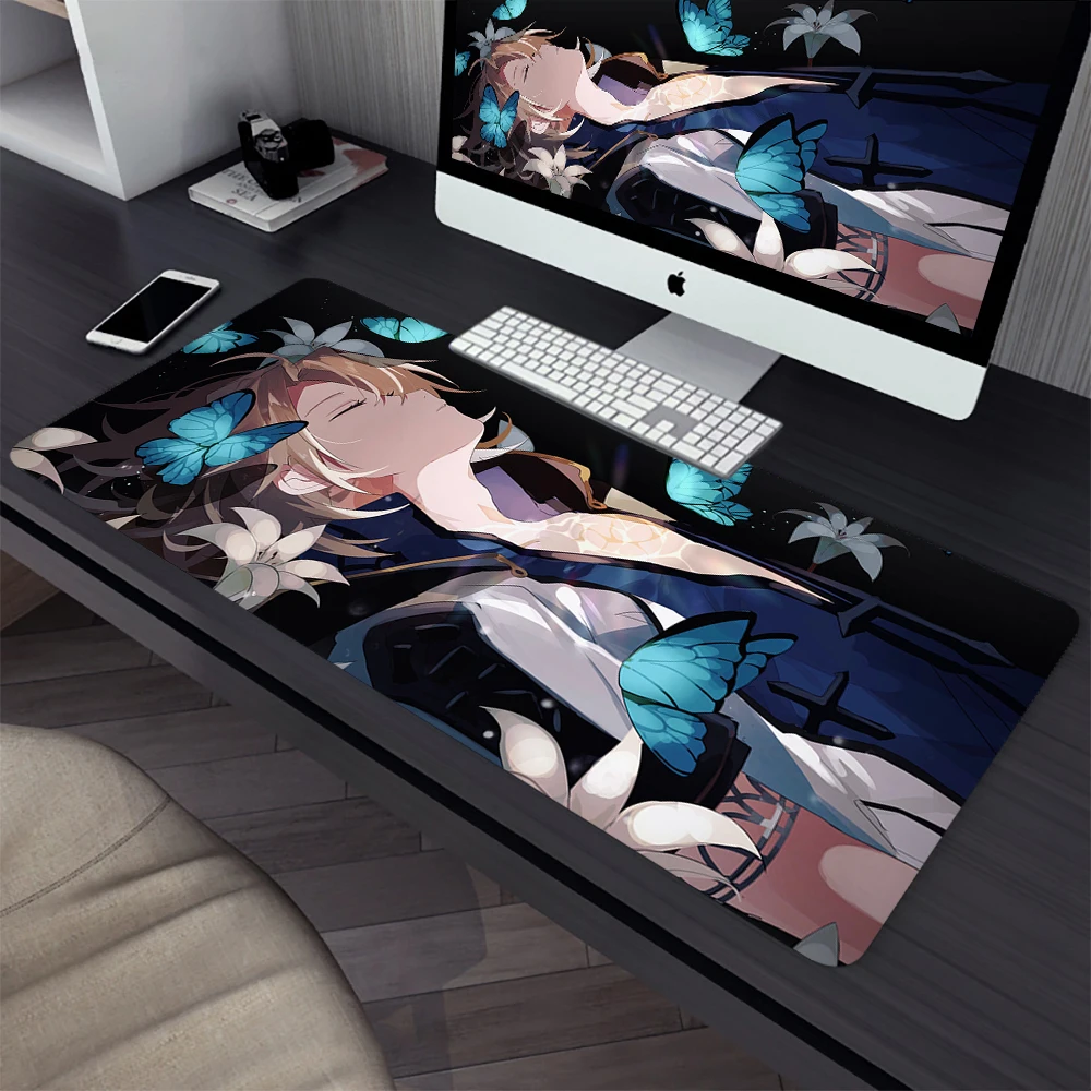 Genshin Impact Albedo Large Gaming Mouse Pad Computer Mousepad Gamer Laptop Mouse Mat Office Mausepad XXL Keyboard Mat Desk Pad