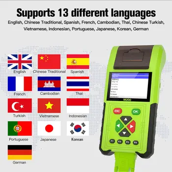 JDiag M200 摩托車診斷 OBD2 掃描器 故障碼讀取器 電池測試儀 摩托車診斷工具,適用於寶馬、雅馬哈、川崎、本田等車型。 10 最佳銷售 診斷摩托車 - №4