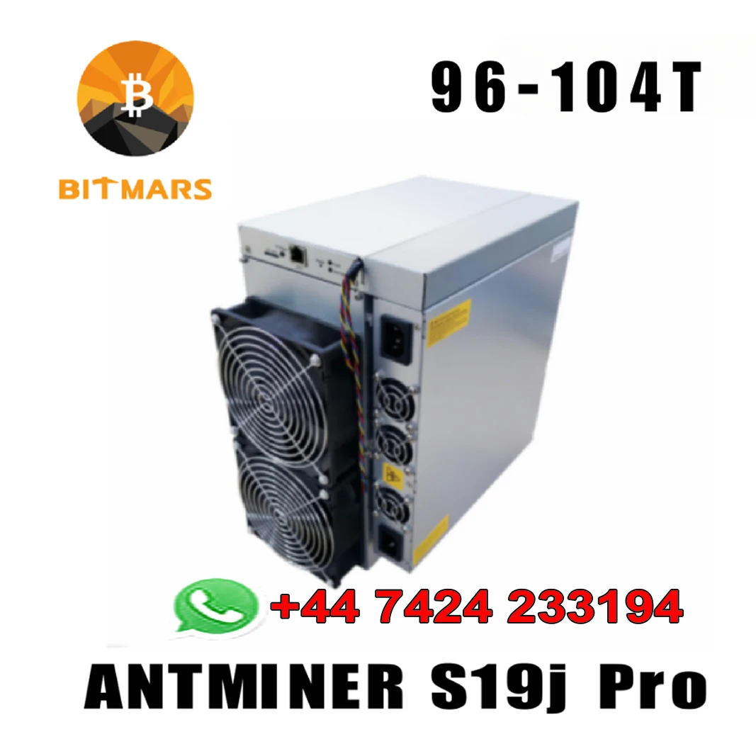 DC %100 Antminer S19j Pro أصلي من Bitmain، كفاءة 104 TH/s