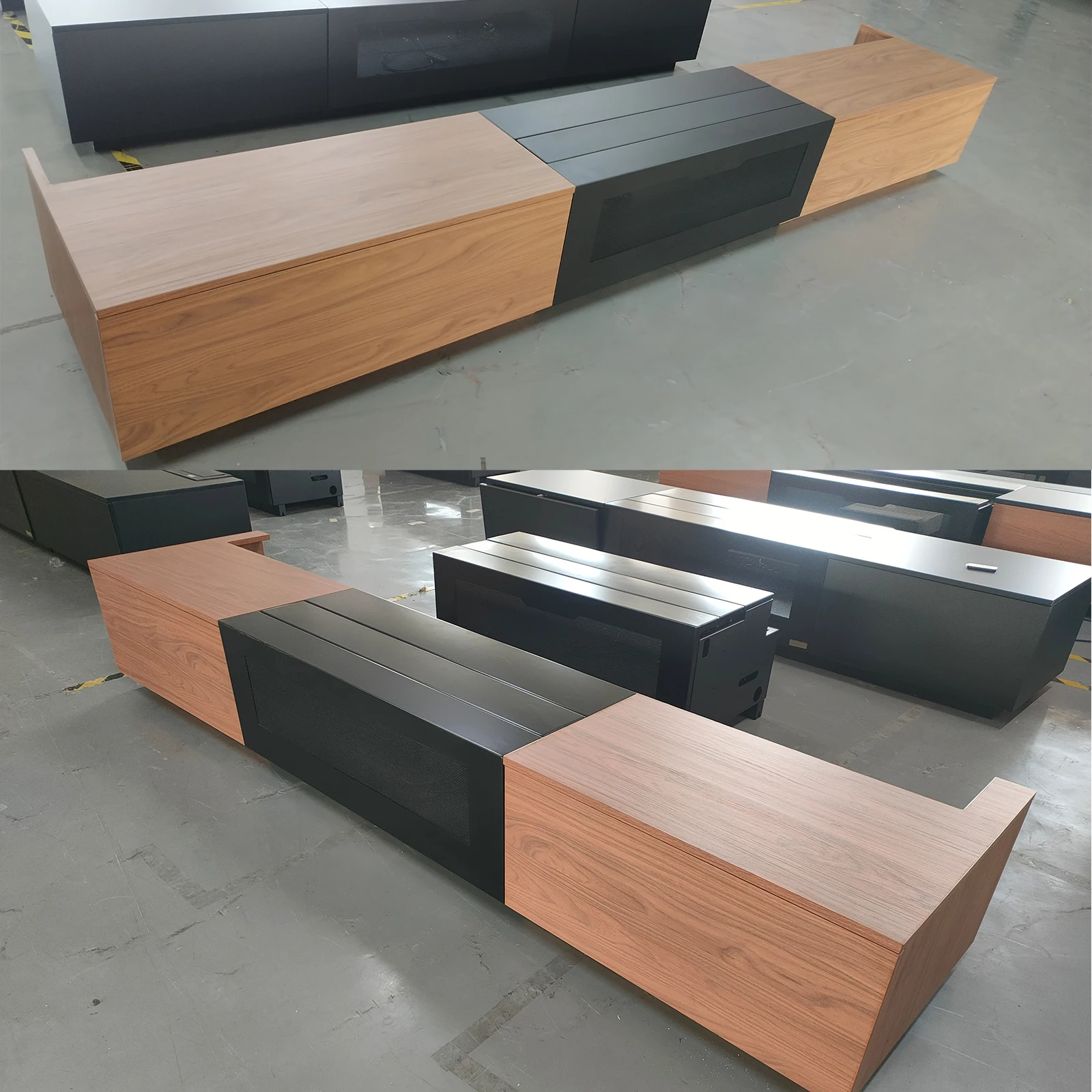 Customized Laser TV Cabinet 100 Inch 4K UST Projector Cabinet for Floor Rising Projector Screen Tv stands Living Room Furniture