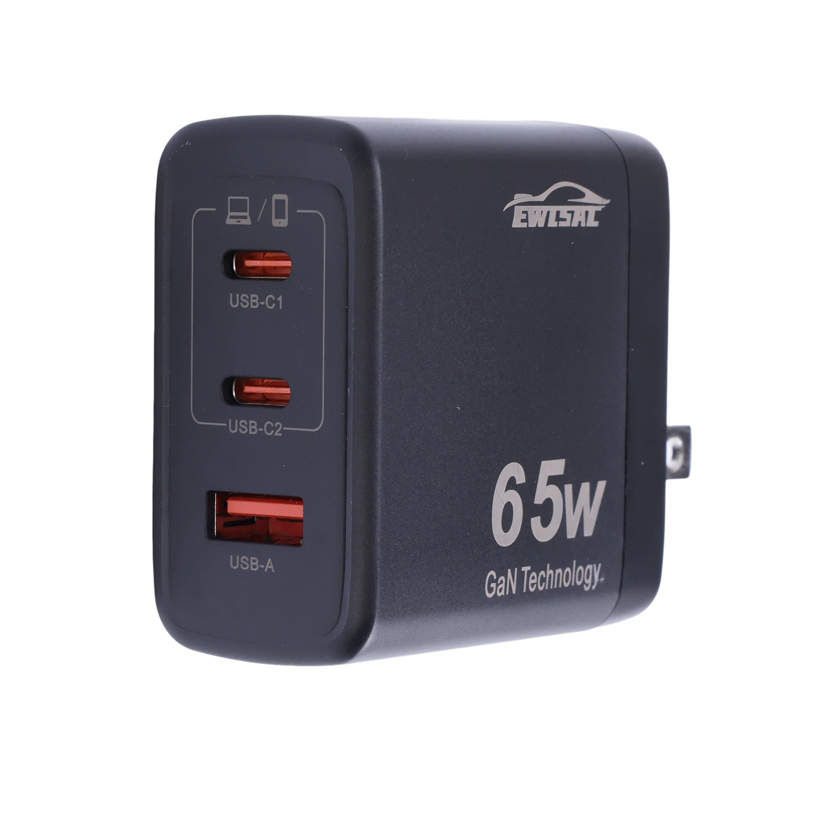 65 واط USB الجدار شاحن 3 في 1 GaN سريع PD 65 واط التوصيل محطة شحن متعددة ميناء للهاتف 16 برو/16/15 S24/S23 محول الطاقة