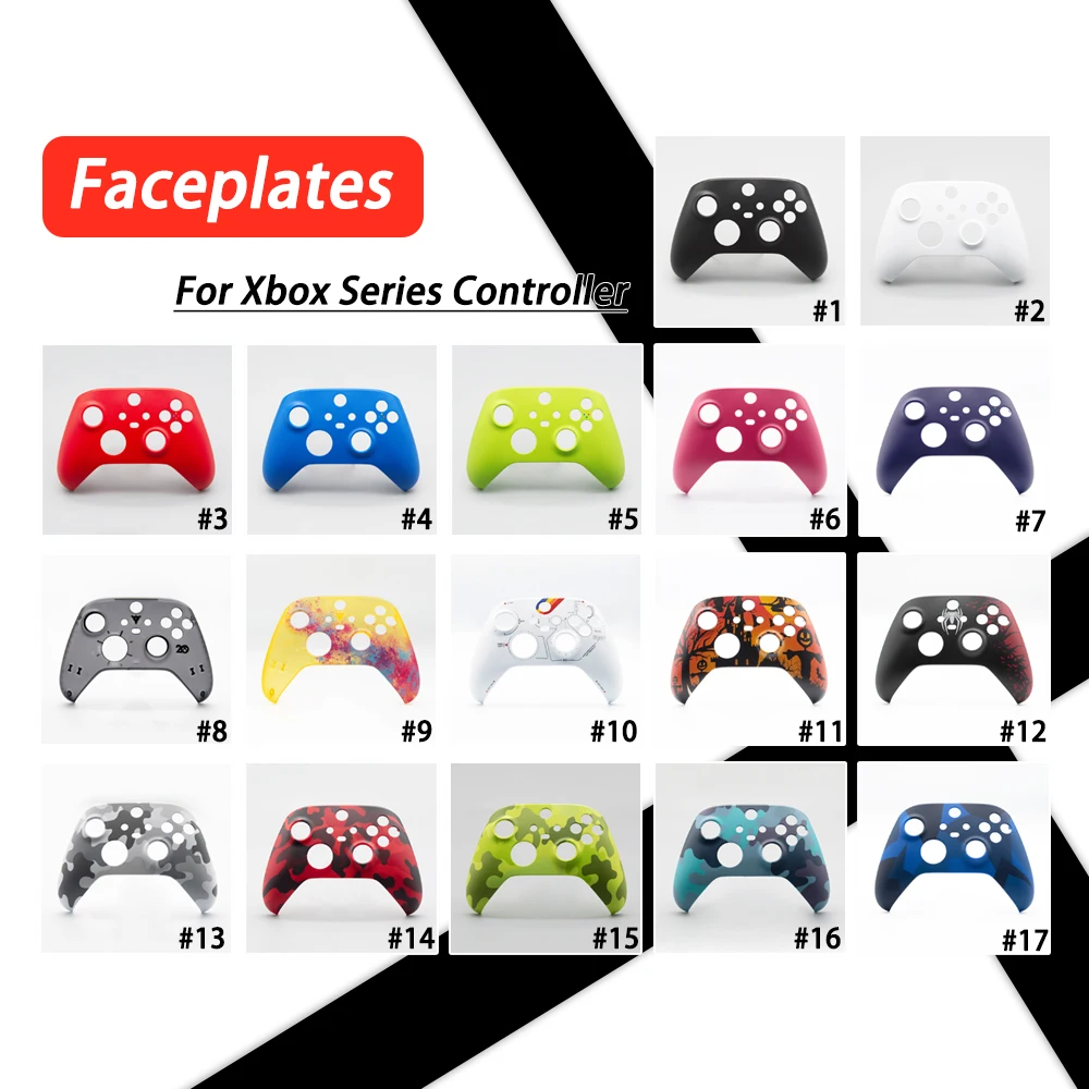 

Faceplate for Xbox Series Controller Custom Modded Replacement Housing Shell Front Case Top Upper Cover Repair Parts Accessories