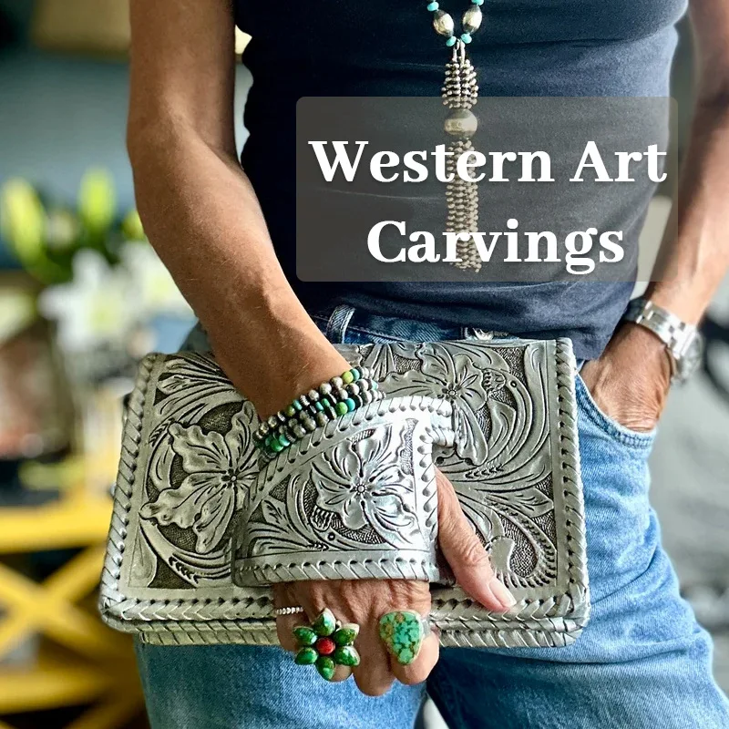New Retro Pattern Printing Handbags Woman Soft Designer PU Leather Bags Luxury Small Handbags Silver Print Commuter Handbag